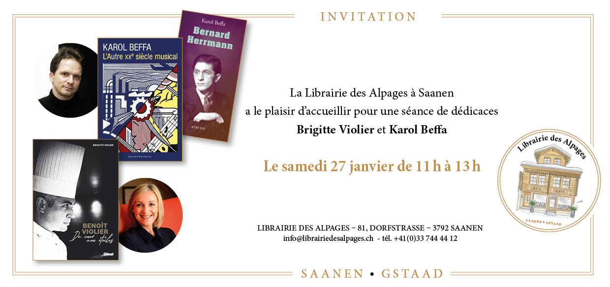 Séance de dédicaces avec Brigitte Violier et Karol Beffa