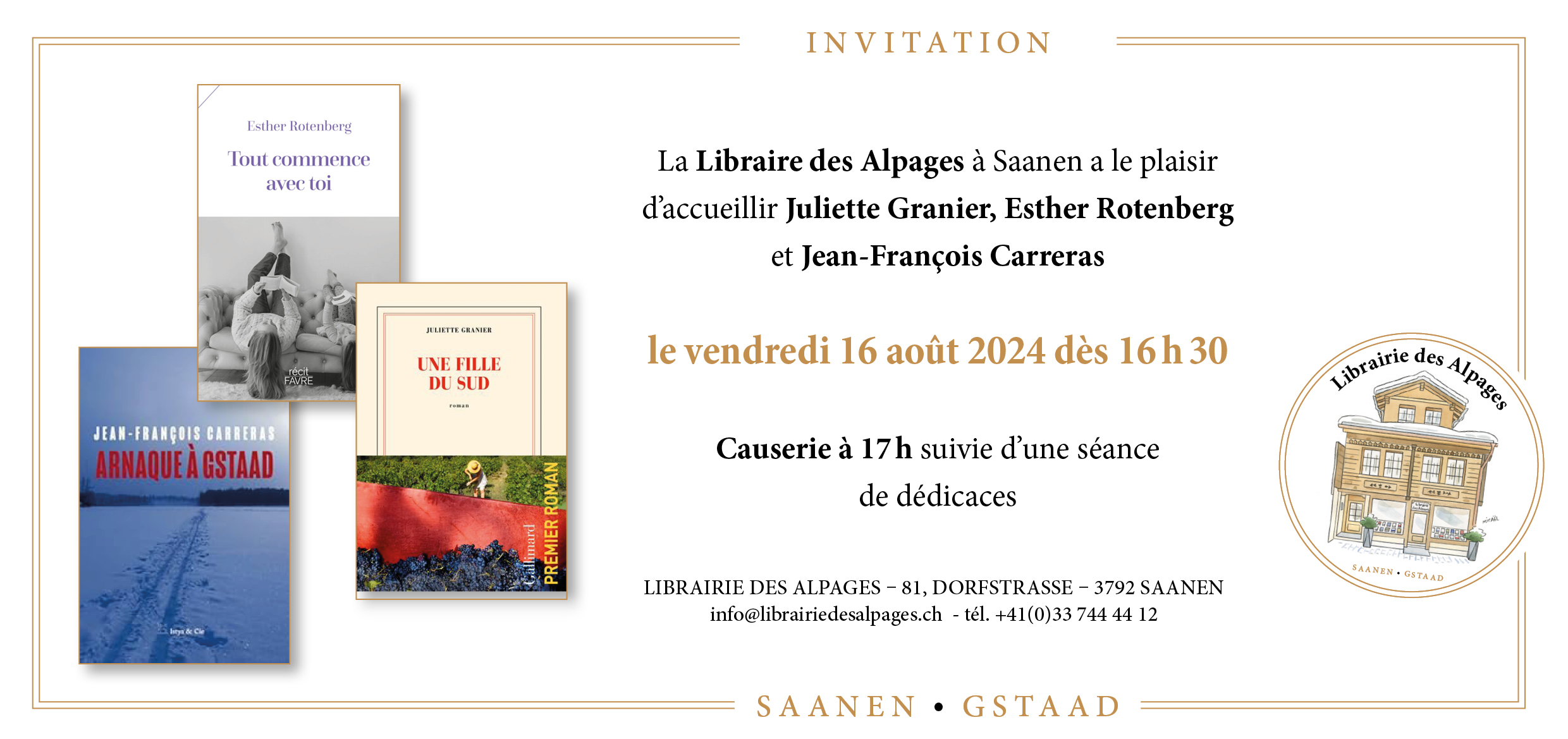 Séance de dédicaces avec Esther Rotenberg, Juliette Granier et Jean-François Carreras