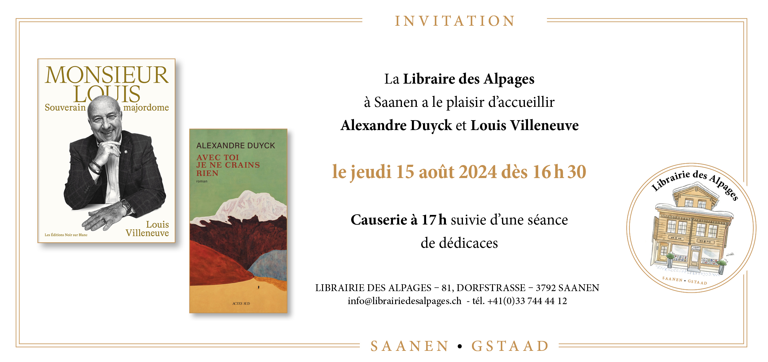 Séance de dédicaces avec Louis Villeneuve et Alexandre Duyck