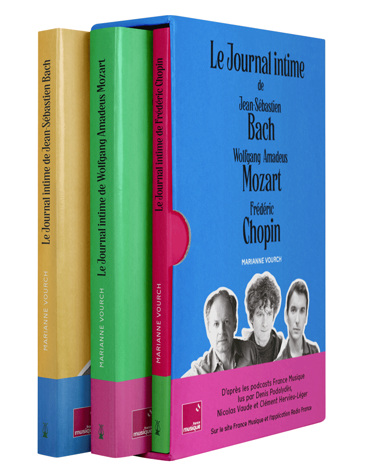 Coffret le journal intime de Sébastien Bach, Wolfgang Amadeus Mozart, Frédéric Chopin